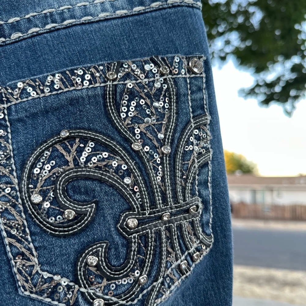 Elegant Embellished Y2K Women's Skinny Jeans - Picture 7 of 8